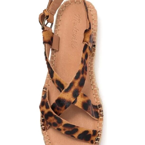The Malia Espadrille Sandal in Leopard Calf Hair | Madewell Madewell The Malia Espadrille Sandal